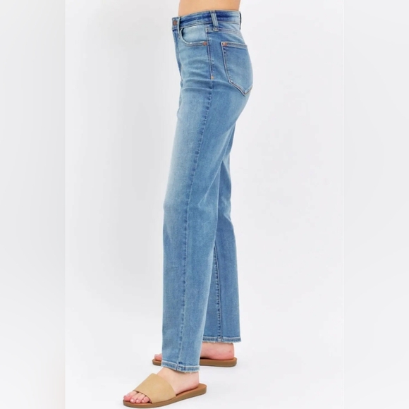 Judy Blue Full Size High Waist Straight Jeans - Picture 2 of 3